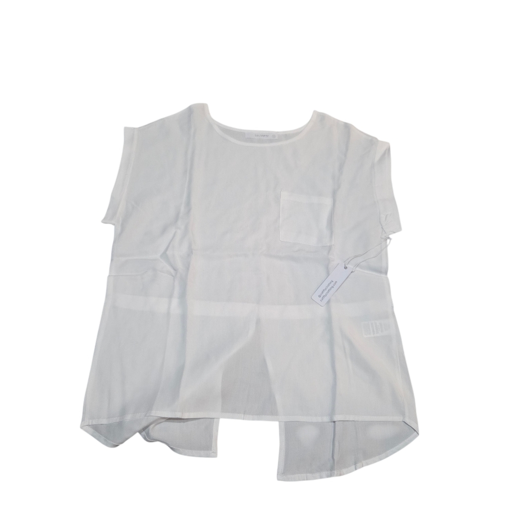 Six Fifty Womens Size Small White Short‎ Sleeve Scoop Neck Top Shirt NWT